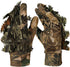 GUGULUZA 3D Leafy Camo Hunting Gloves, Lightweight Anti-Slip Full Finger Tactical Gloves