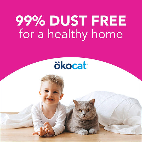 oekocat Super Soft Natural Wood Clumping Litter, Medium for Delicate Paws (Packaging May Vary)