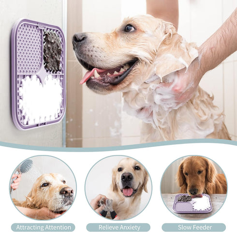 Coomazy Lick Mat for Dog and Cat, Slow Feeder & Non-Slip Design, Boredom and Anxiety Reducer, Suitable for Food