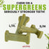 Bullibone SuperBrush: Long Lasting Dog Teeth Cleaning Toothbrush Stick - Super Greens Chew Toy for Oral Care