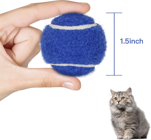 1.5" Small Tennis Balls for Dogs, Cat Toy, Pack of 12 Mini Tennis Balls in 3 Colors for Small Dogs