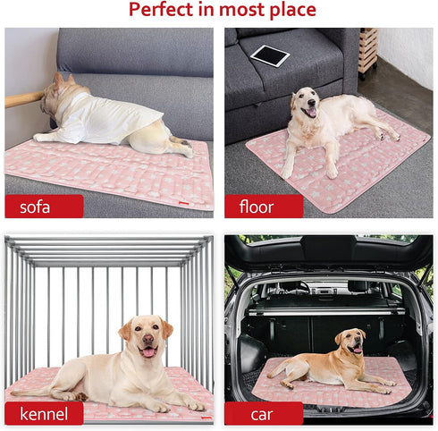 Dog Crate Mat (36" X 23"), Soft Dog Bed Mat with Cute Prints, Personalized Anti-Slip Bottom, Machine Washable Kennel Pad