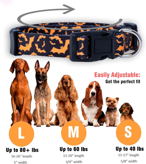 Native Pup Halloween Dog Collar, Spooky Fall Themed Horror Costume Collars, Adjustable for Small, Medium, Large Breeds