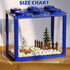 Small Betta Fish Tank, Stackable Mini Aquarium Kit with Gravel & Forest Micro Landscape, 0.6 Gallon (Blue)