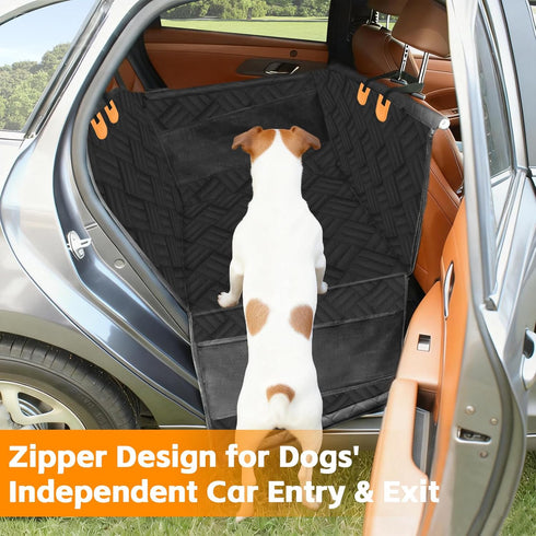 65LB, Large Dog Car Seat, Back Seat Extender for Dogs UP to Hard Bottom Car Back Seat Cover for Dogs Waterproof Dog
