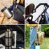 Generic Backpack Paracord Keychain Carabiner with Double Hooks Hanger Stroller Hook for Camping Hiking Clip Water