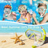 ZipAura 2 Sets 3-14, 180 Set, Swimming Kids Snorkeling Gear for Ages Anti-Fog Clear View Dry Top Snorkel Mask with Nose