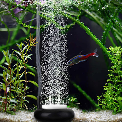 hygger Mini Aquarium Air Stone, Small Bubble Stone, Ultra Silent Oxygen Diffuser Kit for Fish Tank