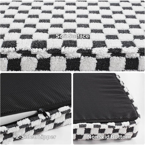 JOEJOY Dog Bed for Medium Dogs, Large Orthopedic Bed with Removable Washable Cover, Plush & Memory Egg Crate Foam, 30 x