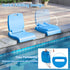 2 1 Pack) Goplus Poolside Chair for Edge of Pool, Foldable Portable Flip Seat w/Back Support & Handles, Lightweight