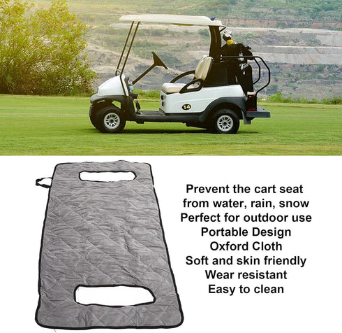 Golf Cart Seat Covers for Club Car, Waterproof Breathable Oxford Fabric Front Seat Cover Set, Bench Seat Protectors