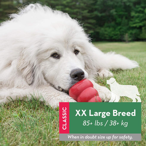 KONG Classic Dog Toys with Easy Treat Peanut Butter Dog Treats, 8 Ounce - for XX-Large Dogs