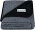 PetAmi Waterproof Dog Blanket, Leakproof XL Pet Blanket for Large Dogs, Reversible Washable Soft Plush, 60x80 Black Gray