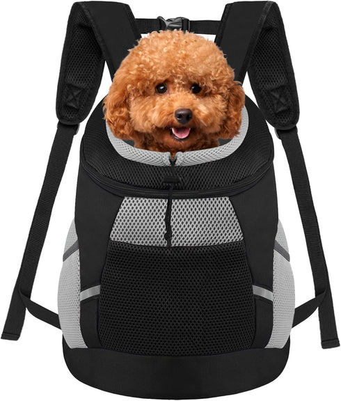 SUNRISING Dog Carrier Backpack for Small Dogs - Breathable Front Carrier with Storage Pockets and Safety Strips