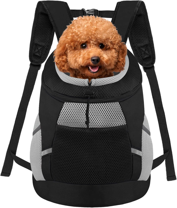 SUNRISING Dog Carrier Backpack for Small Dogs - Breathable Front Carrier with Storage Pockets and Safety Strips