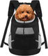 SUNRISING Dog Carrier Backpack for Small Dogs - Breathable Front Carrier with Storage Pockets and Safety Strips