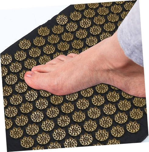 2pcs Set Portable Acupressure Yoga Mat and Pillow with Storage Bag Lightweight Acupuncture Massage for Neck for Users