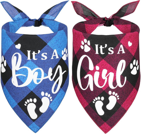 LEIFIDE 2 Pieces Gender Reveal Baby Announcement It's a Girl or It's