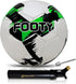 Footy Size 5 Soccer Ball - Hand Stitched Leather with Pump, Professional Youth Training Ball