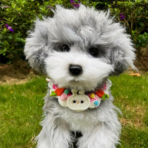 Handmade Knitted Dog Bandana, Cute Cat Costume, Dog Costume for Small Dogs, Easter Rabbit Outfit, Holiday Photo Prop