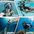 Qheng Set 180Panoramic Snorkeling Gear for Adults, Dry-Top Snorkel Scuba Diving mask, Wide View Professional Snorkeling
