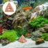 FOMIYES Aquarium Shrimp Breeding Cave and Fish Hiding Shelter Ceramic Pyramid Ornament for Fish Tank Breeding Habitat