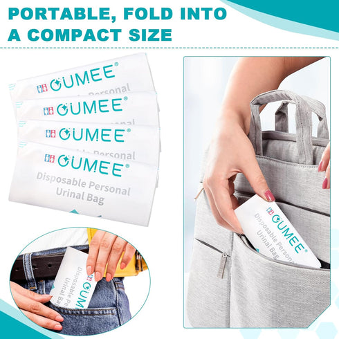 OUMEE 800ML 8/12/20/23/28 Emergency Disposable Urinal Bags, Pcs Camping Pee Bags Unisex Urine Bag Vomit Bag for Travel