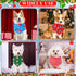 120 Set 30 Sanwuta Pcs Christmas Dog Bandanas Bulk Xmas Bandanas for Dogs Triangle Kerchief Bibs Scarf for Pet
