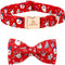 Lionheart Glory Christmas Dog Bow Collar, Santa Print Bow Tie Collar, Adjustable Gift for Large Dogs