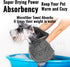 Microfiber Dog Towels - Super Absorbent Quick Drying Grooming Towel for Dogs & Cats, 31Inch X 13Inch, Grey