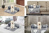 Brilliant Sunshine Grey Heart Love Patchwork Pet Sofa Bed, Quilted, Washable Couch Protector with Removable Bolster,