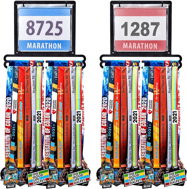 Moxweyeni 2 Pcs Medal Display Medal Hanger Display Marathon Medal Display Medal