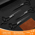 JASON Dog Grooming Scissors Set, Professional 6 in 1 Kit - 6.5" Thinning, 7" Straight, Curved Shears