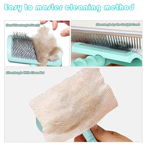 Large Slicker Brush for Dogs & Cats - Extra Long Pin Shedding Brush for Thick Undercoat, 25mm (1"), Green