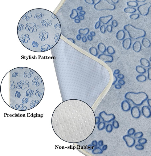2 Pack 23"x 36" Qeils Reusable Puppy Pads, Washable Pee Pads for Dogs, Non Slip Wee Wee pad, Absorbent and Leakproof