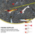 5pcs Toyvian Luminous PVC Shrimp Lures Soft Bionic Fishing Baits and Colored Artificial Shrimp Lure for Freshwater