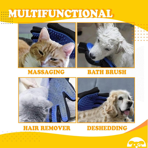 PetnBeyond Deshedding and Grooming Gloves, Gentle Pet Care for Cats and Dogs, Ultimate Comfort for Long and Short Fur