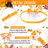 Maitys 40 Pcs Thanksgiving Dog Bow Ties - Autumn Turkey Pumpkin Adjustable Pet Ties for Grooming Accessories