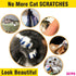 zetpo 80 pcs Cat Nail Caps, Cat Claw Covers with Adhesives and Applicators (Clear, Size S)