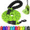Joytale 6/5/4 FT Heavy Duty Nylon Braided Dog Leash for Small Medium Breeds, Padded Handle, Green, 6'×3/8''