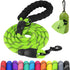 Joytale 6/5/4 FT Heavy Duty Nylon Braided Dog Leash for Small Medium Breeds, Padded Handle, Green, 6'×3/8''
