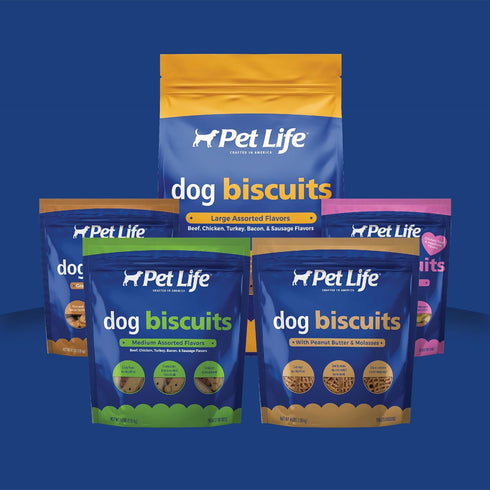 Biscuits with Peanut Butter & Molasses, Crunchy Dog Treats, 4 lb