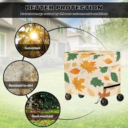 80-100 Outdoor Cooler Covers Waterproof Durable Insulated Ice Chest Covers Fits for Most Quart Rolling Cooler Cart