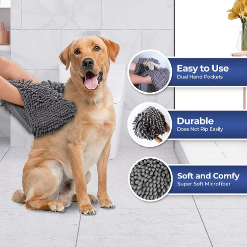 Muddy Mat Original Doggy Dryer, Highly Absorbent Microfiber Washable Dog Shammy Quick Drying Towel