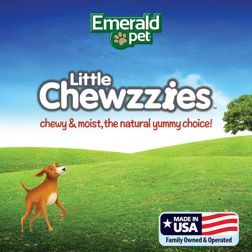 Emerald Pet Little Chewzzies, Salmon, Wheat Free Training Dog Treats, 5 oz - Healthy Natural Chews with Real Meat