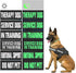 6 Pcs Luminous Service Dog Vest Patches, Removable Reflective Patches for Emotional Support Therapy Dog, 3.5x1.5inch