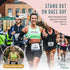 5Ks, This Run is Dedicated to Name Bib Kit Add-Your dedication Running Accessory for Marathons, Triathlons, Cycling