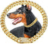 LEIFIDE Gold Dog Chain Collar, 20 mm Wide Diamond Necklace for Medium Large Dogs, 16 Inch