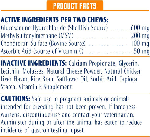 ProSense Hip and Joint Solutions, 60 Count, for Dogs, Advanced Strength Glucosamine Chews