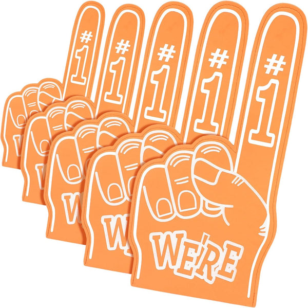 5 Pack 18 Inch Giant Foam Finger We're Number 1 DIY Hand